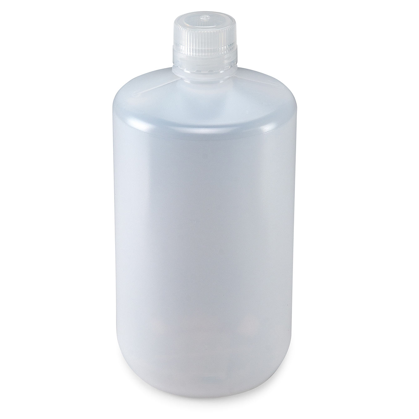 Globe Scientific Bottle, Narrow Mouth, LDPE Bottle, Attached PP Screw Cap, 2 Litres (0.5 Gallons) Bottle; Narrow Mouth; Round Bottle; LDPE; 2L